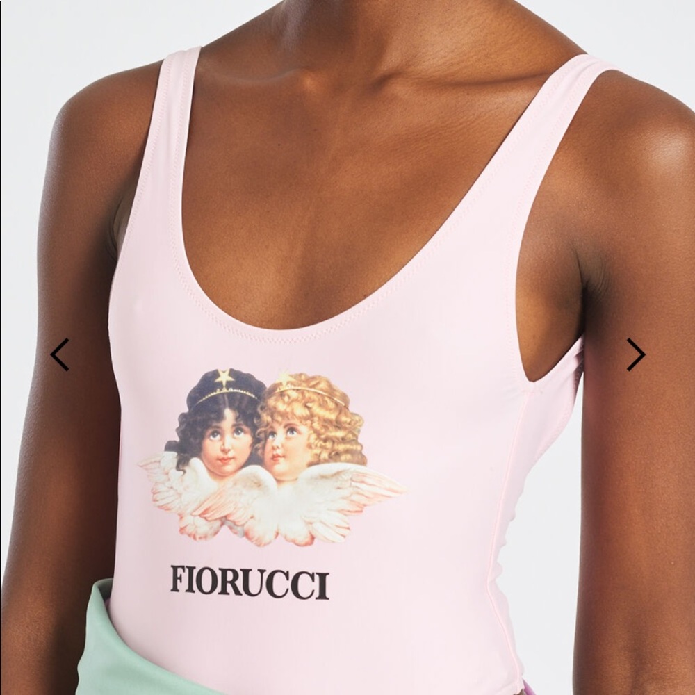 NWT Pink one piece Fiorucci Angels swimsuit